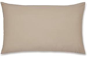 Catherine Lansfield leicht zu bügeln Standard-Kissenbezug, bügelleicht, Perkal, naturfarben, Polycotton, Natur, 2