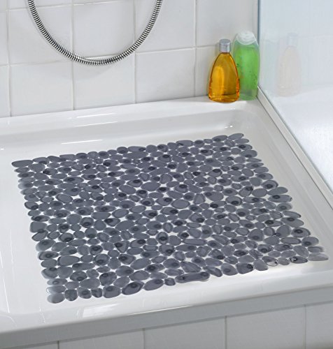Wenko 22500100 Duscheinlage Paradise Antirutsch-Duschmatte mit Saugnäpfen, Kunststoff, anthrazit, 54 x 54 cm - 2