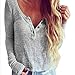 Produktbild Bluse Damen Strickbluse Sommer Herbst Langarmshirt Sexy Pullover Shirts T-Shirts Langarm Blusen Lässige Tops Oberteile Pulli mit V-Ausschnitt,ABsoar