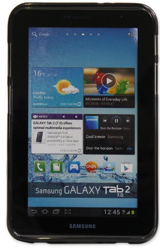 Luxburg® Diamond Design Schutzhülle für Samsung Galaxy Tab 2 7.0 GT-P3100 in Farbe Anthrazit Grau, Hülle Case aus TPU Silikon - 3