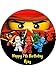 Produktbild LEGO Ninjago 19,1 cm rund Essbar Geburtstag Foto Essbar Cake Topper