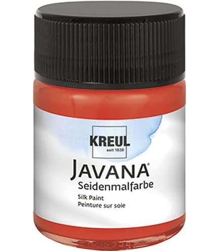 KREUL 8194 Vernice Per Seta Javana, Barattolo 50 Ml, Colore Ciliegia, Fluida E Lavabile