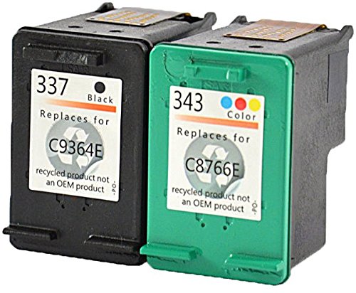 Druckerpatronen kompatibel für HP 343 + 337 HP Deskjet D4160 5940 5943 5950 6940 6940DT 6980 6980DT OFFICEJET 6300 6304 6305 6307 6310 6310XI 6313 6315 PHOTOSMART 2500 2570 2575 2575XI 2578 C4100 C4110 D4160 5940 5943 5950 6940 6940DT 6980 6980DT - 2
