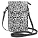 Produktbild Women Small Cell Phone Purse Crossbody,Gentle Spring Season Inspired Pattern Monochrome Design Retro Romantic Wedding