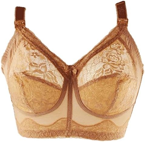 Coolmama maternity Nursing Breastfeeding full cup Bra Nude Lace Cup (32E)