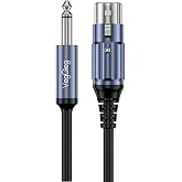 VegGieg 6.35mm to XLR Dişi Mikrofon Kablosu Hi-Fi Ses Kalitesi OFC Bakır Enstr&uuml;man Ses Kablosu 2 Metre