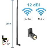 12dbi 39cm Anten Rp Sma Erkek (DİŞİ) 2.4ghz 5.8ghz Dual Band Rf Gsm Wifi Sinyal Kuvvetlendirici