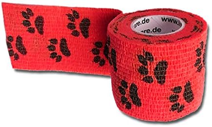 LisaCare, cohesive bandage, fixation bandage, self-adhesive, elastic, 5 cm wide, for human and animals, for sport riding