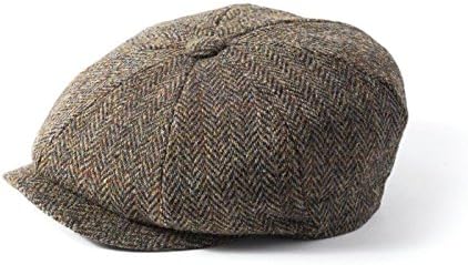 Failsworthers Earland Brothers Failsworth Hats Carloway 8-Piece Bakerboy Harris Tweed Brown 2013 (58cm - 7 1/8 UK 7 1/4 US)