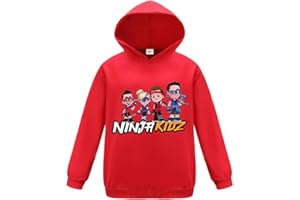 Forlcool Ninja Kidz Merch Boys Hoodie Kids Cotton Hooded Top 3-13 Years