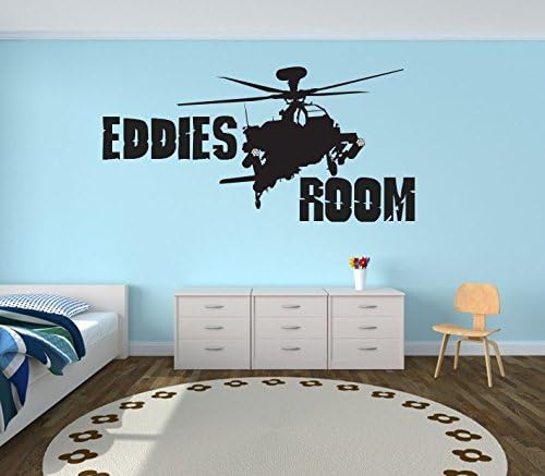 Apache helicopter boys bedroom wall sticker