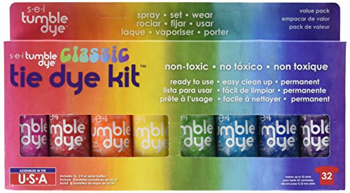 Sei Tumble Dye Stofffarben zum Basteln und Färben von Stoffen, Tie-Dye-Set, 480 ml, 8 kg