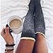 Produktbild Swallowuk Damen Overknees Socken Strümpfe Strumpfhosen Warm Winter Stricken Kniestrümpfe Elastisch Sportsocken (Dunkelgrau)