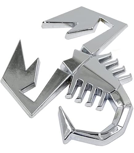 2 Adesivi Scorpione Per Auto - Emblema Universale In Metallo Rosso - Decorazione Per Auto Moto