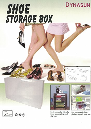 8x DynaSun PP384 Schuhbox Schuhkasten Lagerkasten Box Schuhschachtel für Aufbewahrung Stiefel faltbare Halter für Damen und Herren - 6
