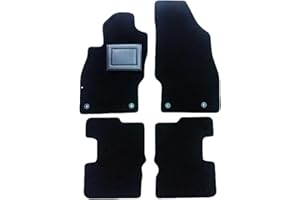 OFFICINE MILANO IL TUO STILE IN AUTO. 4 Tappetini in Moquette per Opel Corsa D/E dal 2006 al 2019, Fondo Antiscivolo con Battitacco in PVC - Alta Qualità - Made in Italy - OFFICINE MILANO