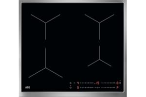 AEG Induktionskochfeld autark 60cm – 4 Flex-Kochzonen mit Powerfunktion für schnelleres Kochen – 14 Stufen – SuperFlat Rahmen – Timer – Touch-Bedienung – kompatibel mit Haubenautomatik – TO64IA0AXB