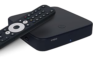 STRONG - Streaming Box Android TV 4K UHD - SRT 423 - Chromecast Built-in - DVB-T2 & Kabelreceiver - Sprachsteuerung - Dolby Vision Atmos - Google Play, Netflix, Prime Video, Disney+ - schwarz