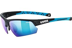 uvex sportstyle 224 Set - Sportbrille für Damen und Herren - inkl. Wechselscheiben in den Filterkategorien 0, 1 und 3 - druckfreier Sitz & perfekter Halt - black blue/blue - one size