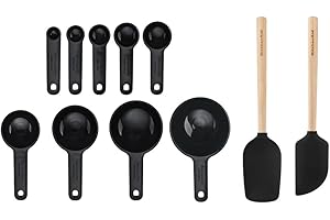 KitchenAid Juego de utensilios para amasadora de 11 piezas - Negro Onyx