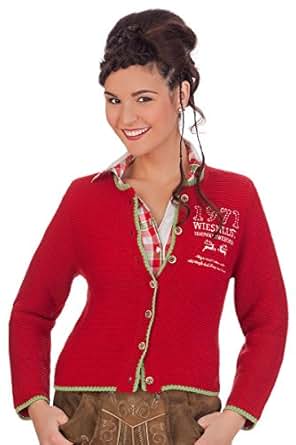 orbis Textil Damen Trachten Strickjacke - ROSI - rot
