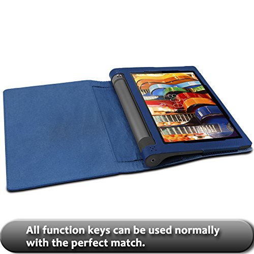Lenovo Yoga Tab 3 10 Hülle Case, Infiland Slim Fit Folio PU-lederne dünne Kunstleder Schutzhülle Cover Tasche für Lenovo YOGA 3-10 25,7 cm (10,1 Zoll IPS) Tablet(Not für Lenovo Yoga Tab 3 Pro/Yoga Tab 3 10 Plus) (mit Auto Schlaf / Wach Funktion)(Dunkleblau) - 7