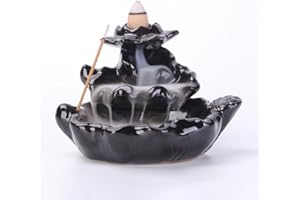 MIKVAR Backflow Incense Cones Burner Waterfall, Ceramic Incense Holders for Home Aromatherapy, Relieve Stress & Creating a Relaxing Ambiance (#1)