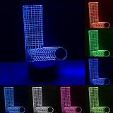 3D Nachtlicht, Touch Control USB Powered Von, Optische Illusion Lampe Mit Mehrfarbiger USB Power - Letter L 250G / 0.55Lb