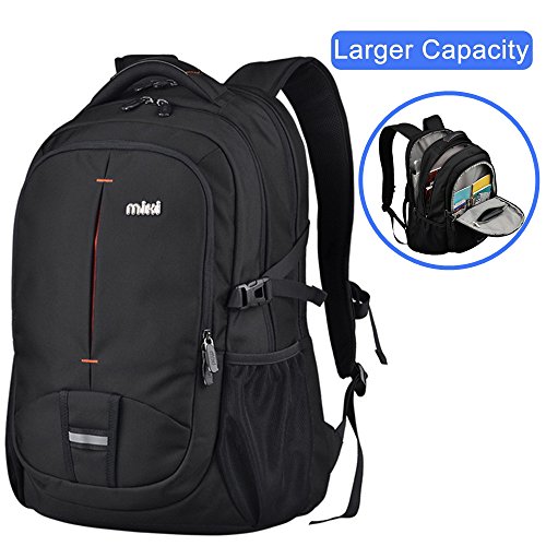 Mixi Tear/Wasser beständig Laptop Rucksack Schule arbeiten Business Reisetasche mit Dual Laptop Fächer, passend für die meisten 39,6 cm MacBook Computer und Tablets schwarz schwarz 20"