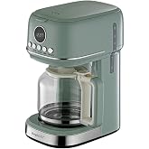 BergHOFF Gem Retro Filtre Kahve Makinesi &ndash; 900 W, 1, 5 L Cam Demlik | Mint Yeşil