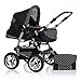 Brand New Combi Pram 2 in 1, Pram + Pushchair, Mattress, FREE ACCESSORIES in Colour Black-Small Dots