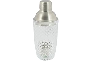 Point-Virgule Shaker en verre et acier inoxydable brossé 400ml