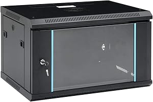 ‎VIDAXL vidaXL 6U Netzwerkschrank Wandmontage Abnehmbare Seitenteile Serverschrank Wandschrank Schrank Wandgehäuse 19" IP20 600x450x375mm 70kg