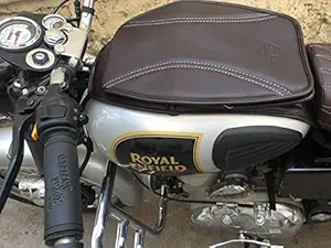 SaharaSeats Leatherette Design Tank Cover for Royal Enfield Classic 350/500 (Brown)