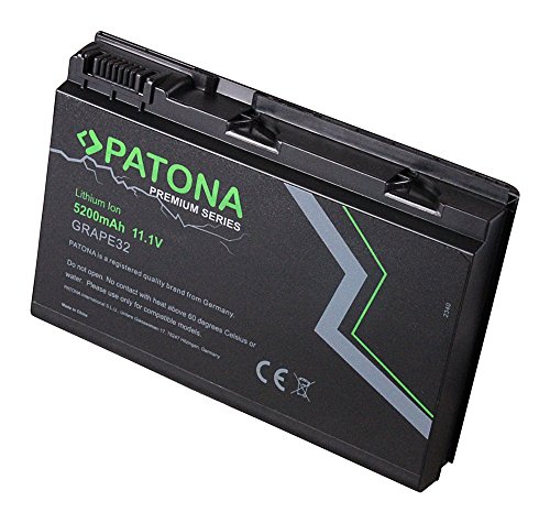 PATONA Premium Laptop Akku für ACER Extensa 5210-300508 | 5220-051G08Mi | 5220-100508 | 5220-100508Mi | 5220-101G08Mi | 5220-1A1G12 | 5220-1A1G16 | 5220-200508 | 5220-201G08 | 5220-201G12Mi | 5620G | 5620Z-1A2G08Mi | 5620Z-1A2G12Mi | 5620Z-2A1G08Mi | 5620Z-2A1G16 | 5620Z-2A2G08Mi | 5620Z-3A1G16 | TravelMate 5310-400508Mi | 5320-051G16Mi | 5320-101G12Mi | 5320-101G16Mi | 5320-201G16Mi | 5320-202G16Mi | 5320-2518 | 5520-401G12 | 5520-401G12Mi | 5520-401G16 – [ Li-ion; 5200mAh;schwarz] - 2