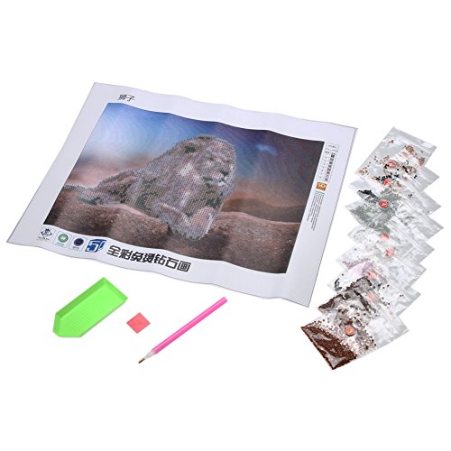 Demiawaking 5D Diamond DIY Süße Löwe Stickerei Malerei Kreuzstich für Wohnzimmer, Schlafzimmer, Arbeitszimmer usw. Haus Dekor - 9