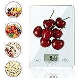 balanza de cocina lima [Material]:La plataforma de cristal de alta calidad es muy fácil de limpiar.El LCD de pantalla ancha y legible de la báscula puede mostrar resultados en libras, onzas, gramos y mililitros.