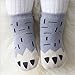 LifeWheel 4-Pair Thick Anti-Slip Cotton Paw Print Pattern Terry Socks For Baby 0-4yrs M