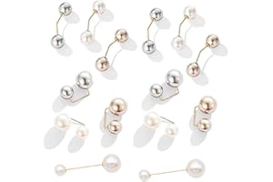 YEHUIMEI YM 14 Pezzi Spilla Donna,Spille Gioiello Per Vestiti Perle A Doppia Testa Per Matrimoni/Banchetti Per Matrimoni/Banchetti,Spille Per Vestiti,Spilla Per Gioielli Di Moda,Spilla Gioiello Per Vestiti