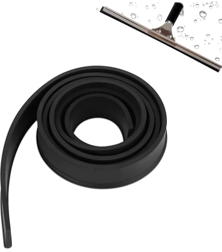 1 estrattore per finestre, 105 cm, in gomma, in silicone, morbido, per