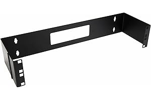 StarTech.com Staffa 2U 19" per montaggio a parete - Pannello laterale a cerniera - Rack basculante 19 pollici per pannelli patch e apparecchiature di rete poco profonde - Capacità 10kg (WALLMOUNTH2)