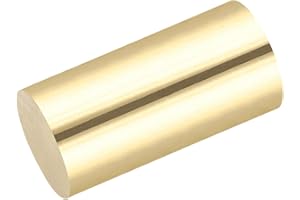sourcing map 1pcs Brass Rods (30mm)1 3/16 Inch x (56mm)2 Inch Brass Solid Round Stock Lathe Bar for Knife Handles Pin DIY Craft Model Plane