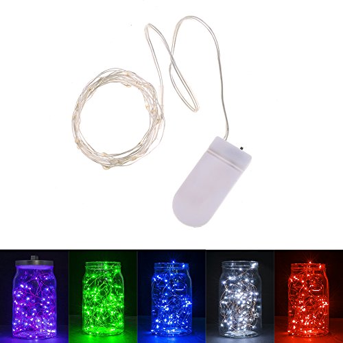 2M 20 LED Partybeleuchtung Lichterkette Batteriebetrieben Kupferdraht wasserdicht, Grün - 3