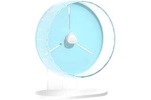 BUCATSTATE Ruota per esercizi per criceti silenziosa - Ruota per esercizi per criceti da 17 cm per criceti nani siriani, gerbilli, topi o altri piccoli animali domestici (bianco)…