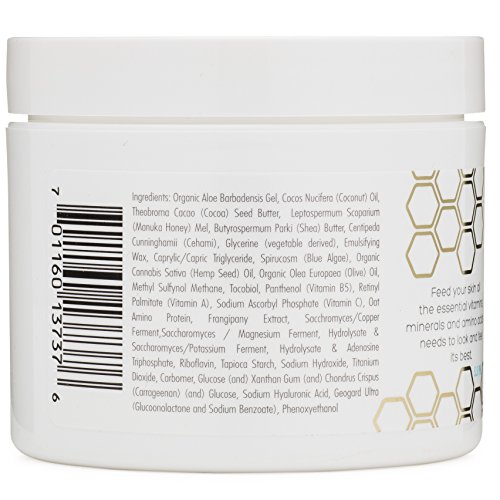 Natürliche Feuchtigkeitscreme 120ml Verbesserte Heilung dank 10-zu-1 fettfreier Formel mit Bio-Aloe Vera, Manuka-Honig, Kokosnussöl und mehr. Die beste Creme für fettige, trockene, strapazierte und sensible Haut - 9