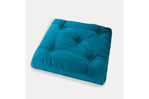 ZZZMRH Velvet Booster Cushion - Large Booster Seat Dining Chair 50x50+10cm, Booster Seat - Armchair Thick Floor Cushion, Booster Cushion, Pregnancy & Post-Operative Adults Chair, Car Seat Sofa-Jade