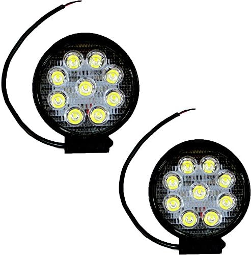 2 x 9 LED Round Spotlight Floodlight 27 W Car Off-Road Additional c9l