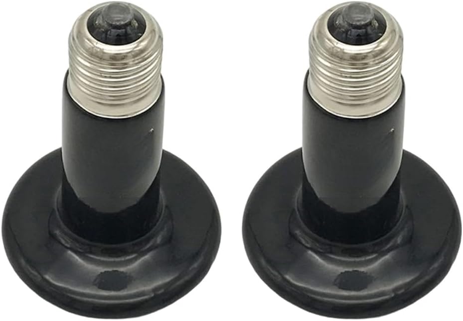 Emisor de calor de cerámica para terrario de reptiles, foco calentador nocturno sin luz para serpiente, lagarto, pollo, anfibio, para calentamiento rápido, construcción de metal segura, negro (150W