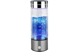 RUNMIND Bouteille d'Eau à Hydrogène Portable - Technologie PEM et SPE, Jusqu'à 1600 PPB - Générateur et Ioniseur d'Eau en Verre