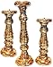 Produktbild Biotin MG Décor Kerzenständer, Holz, goldfarben / Glas, 3 Stück
